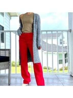 J.Crew Gray Oversized Long Marled Chunky Knit Sweater Cardigan Size XS